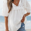  HIDDEN GEMS | Breezy Embroidered Eyelet Blouse