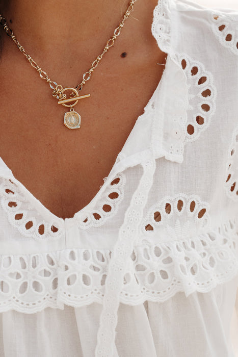 HIDDEN GEMS | Breezy Embroidered Eyelet Blouse