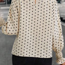  HIDDEN GEMS Ruffle Polka Dot Blouse