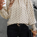  HIDDEN GEMS Ruffle Polka Dot Blouse