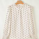  HIDDEN GEMS Ruffle Polka Dot Blouse