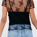  HIDDEN GEMS | Flirty Floral Mesh Blouse