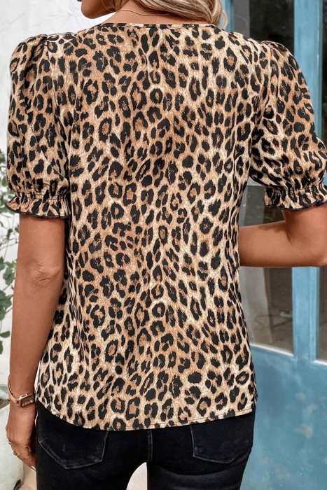 HIDDEN GEMS | Flirty Ruffle Leopard Blouse