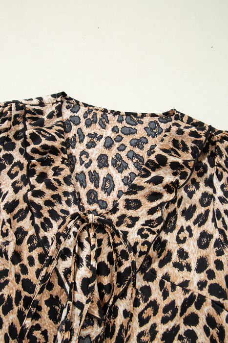 HIDDEN GEMS | Flirty Ruffle Leopard Blouse