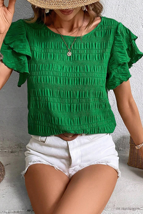 HIDDEN GEMS | Island Getaway Ruffle Sleeve Top