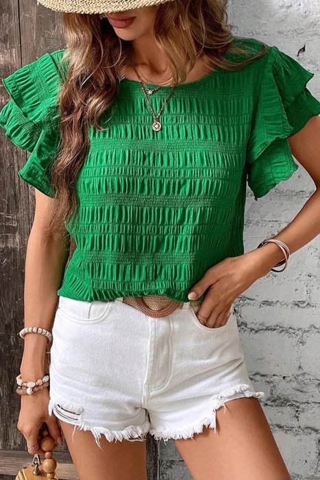 HIDDEN GEMS | Island Getaway Ruffle Sleeve Top