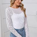  HIDDEN GEMS Cute Bow Mesh Fitted Top