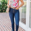  HIDDEN GEMS Vintage Floral Ruffle Top