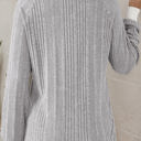  HIDDEN GEMS | Solid Ribbed Contrast Trim Long Sleeve Top