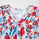  HIDDEN GEMS | Colorful Floral Ruffle Sleeve Top