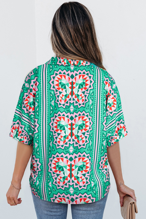Sweet Escape Abstract Vibrant Blouse