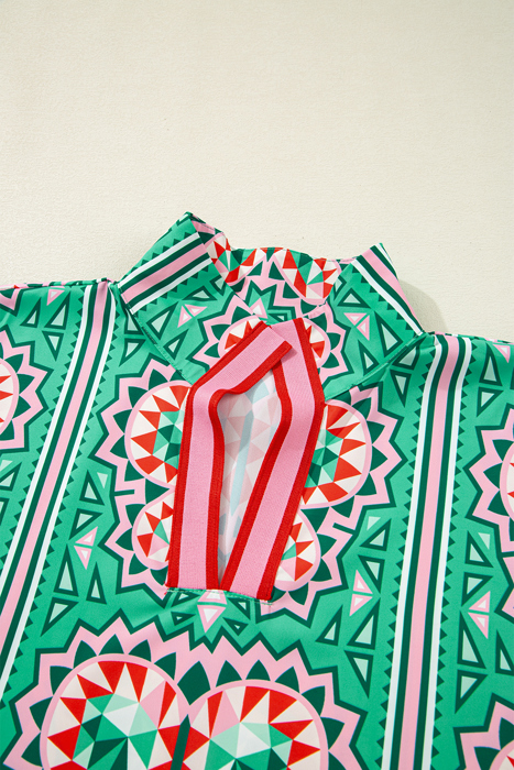 Sweet Escape Abstract Vibrant Blouse