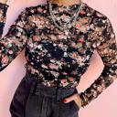  HIDDEN GEMS Romantic Floral Mesh Top