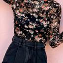  HIDDEN GEMS Romantic Floral Mesh Top