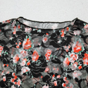  HIDDEN GEMS | Floral Lace Mesh Long Sleeve Top