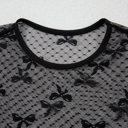  HIDDEN GEMS | Chic Bow Dotted Mesh Top