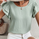  HIDDEN GEMS | Classic Chic Ruffle Sleeve Blouse