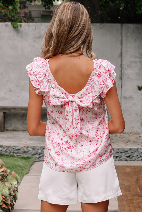 Sweetheart Floral Ruffled Top