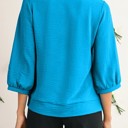  HIDDEN GEMS | Frilled V-Neck 3/4 Sleeve Blouse