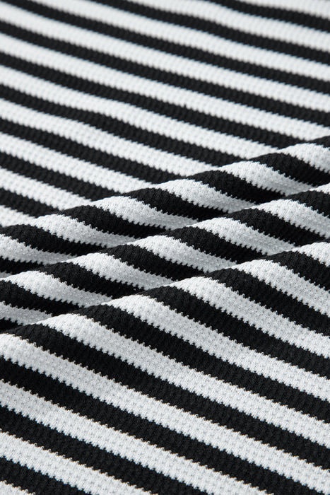 HIDDEN GEMS | Stripe Patchwork Long Sleeve Top