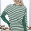  HIDDEN GEMS | Stripe Patchwork Long Sleeve Top