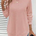  HIDDEN GEMS | Solid Waffle Knit Long Sleeve Top