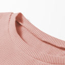  HIDDEN GEMS | Solid Waffle Knit Long Sleeve Top