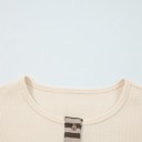  HIDDEN GEMS | Plaid Patchwork Waffle Knit Top