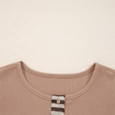  HIDDEN GEMS | Plaid Patchwork Waffle Knit Top