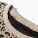 HIDDEN GEMS | Leopard Textured Long Sleeve Top