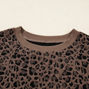  HIDDEN GEMS | Leopard Textured Long Sleeve Top