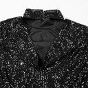  HIDDEN GEMS | Solid Sequin Backless Bell Sleeve Top