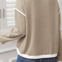  HIDDEN GEMS | Contrast Trim Drop Shoulder Top