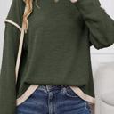  HIDDEN GEMS | Contrast Trim Drop Shoulder Top