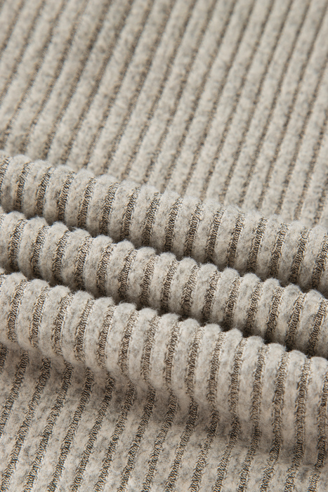 HIDDEN GEMS | Solid Ribbed Knit Drop Shoulder Henley Top