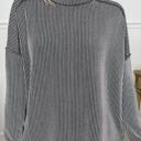 Black Small HIDDEN GEMS | Solid Corded Knit Long Sleeve Top