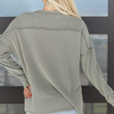  HIDDEN GEMS | Solid Corded Knit Long Sleeve Top