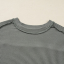  HIDDEN GEMS | Solid Corded Knit Long Sleeve Top