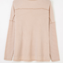  HIDDEN GEMS | Solid Corded Knit Long Sleeve Top