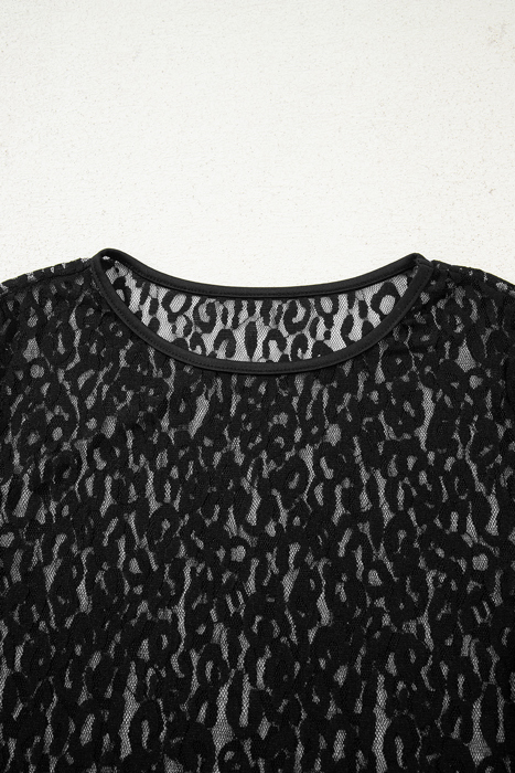 Wildly Cute Leopard Lace Top