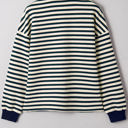  HIDDEN GEMS | Stripe Zipped Collar Long Sleeve Top