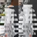  Sail Away Stripe Gauze Blouse