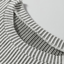  HIDDEN GEMS | Ribbed Knit Round Neck Lantern Sleeve Top