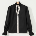  Sweet Intentions Leopard Trim BLouse