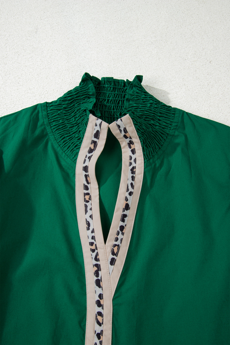 Sweet Intentions Leopard Trim Blouse