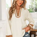  Carmellie Contrast Color Blouse