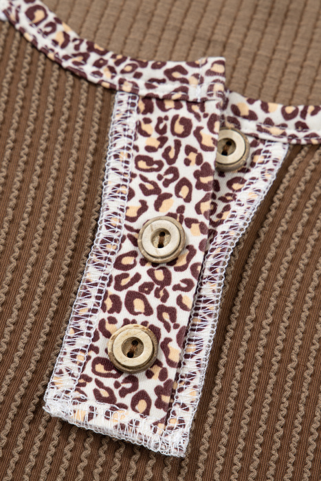 Cheyenne Leopard Henley Top