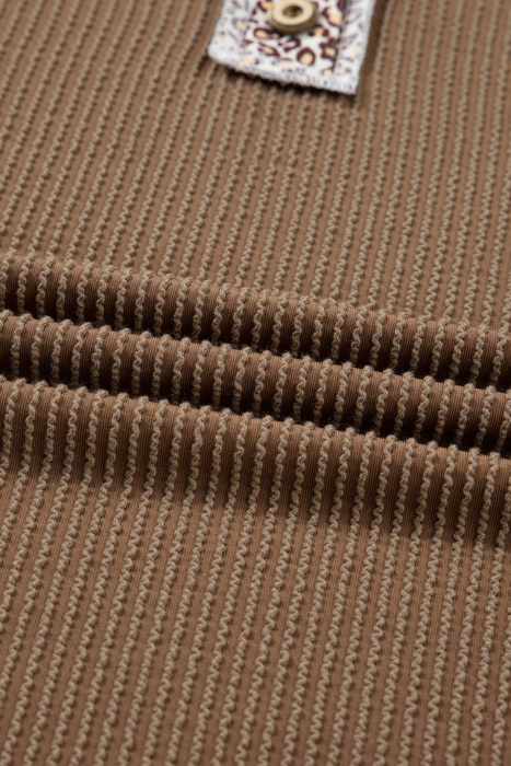 Cheyenne Leopard Henley Top