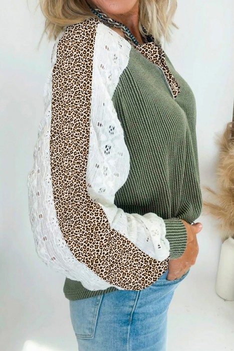 Cheyenne Leopard Henley Top