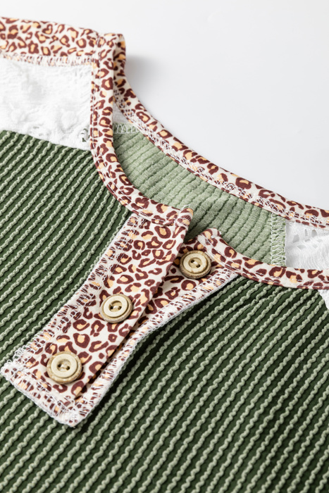 Cheyenne Leopard Henley Top